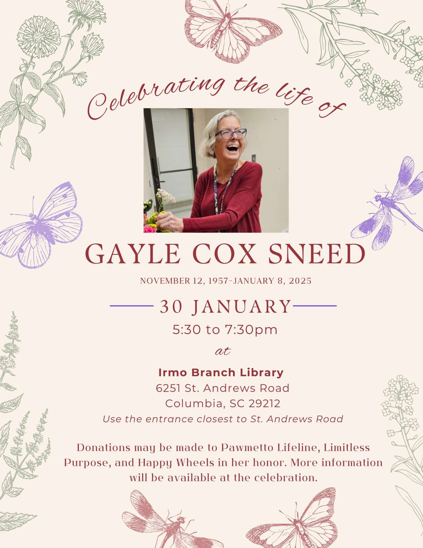 Obituary of Gayle Cox Sneed - 01/24/2025 - Lisa BOAZ